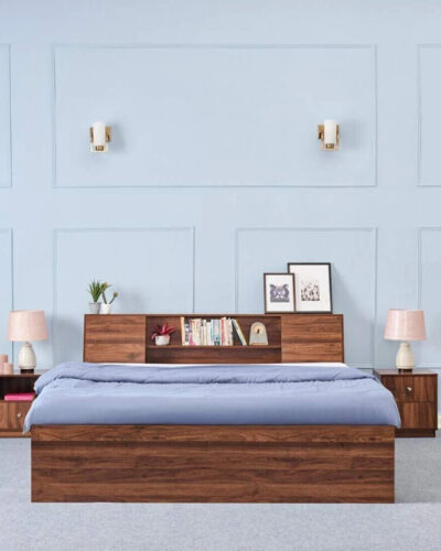 Wakefit Orion Engineered Wood Queen Box Bed (Finish Color - Columbian Walnut, Delivery Condition - Knock Down)