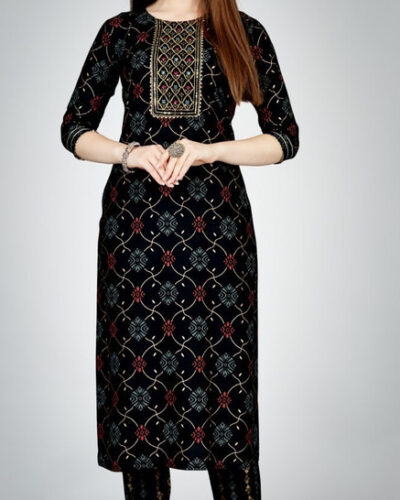 Women Viscose Rayon Kurta Pant Set
