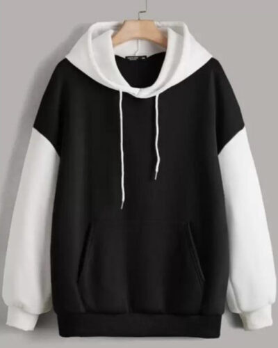Men Full Sleeve Solid Hooded Sweatshirt