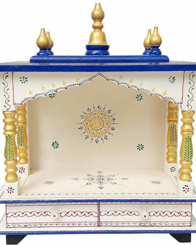 monika art Solid Wood Home Temple (Height: 55, Pre-assembled)