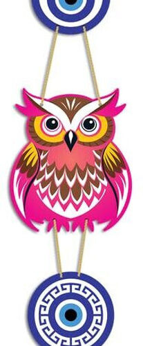 KBH Craft Wall Hang Cutouts 32 Owl Pink (Pink)