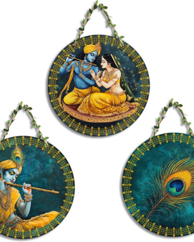 Suveharts Wall Hanging Decorative Items |Room Decoration Material |Room Design Material-44 Pack of 3 (20 cm X 20 cm, Green)