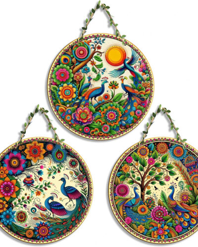 Suveharts Wall Hanging Decorative Items | Wall Decoration Material |Decoration Items-CS-20 Pack of 3 (0.5 cm X 20 cm, Multicolor)